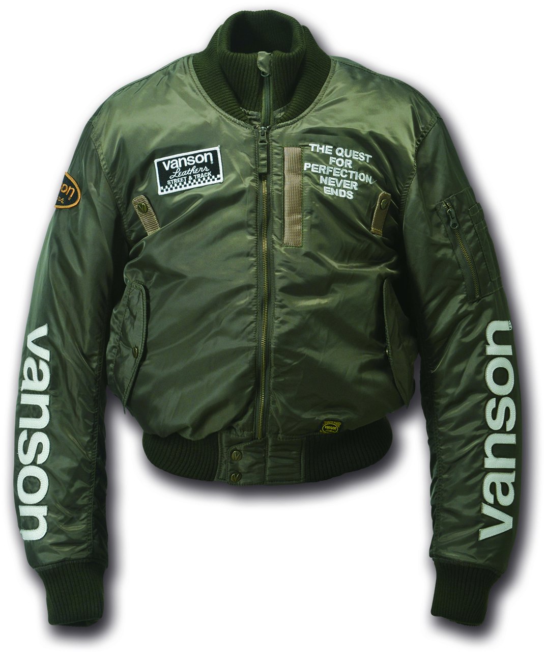 VANSON / フライトジャケット/XL/ナイロン/KHK/VS16111W// Amazon.co.jp: ヴァンソンレザース(vanson leathers) ジャケット